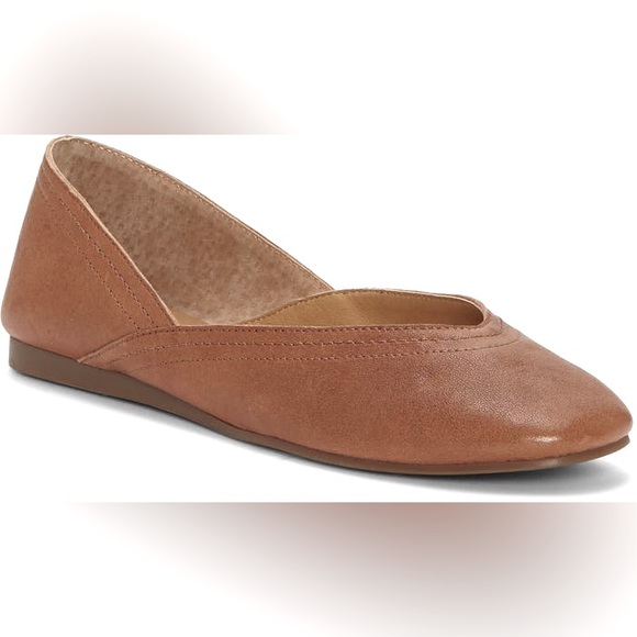 Lucky Brand Shoes - NWT Lucky Brand Leather Alba Skimmer Flats in Umber (Sable Brown) Size 9 1/2 9.5